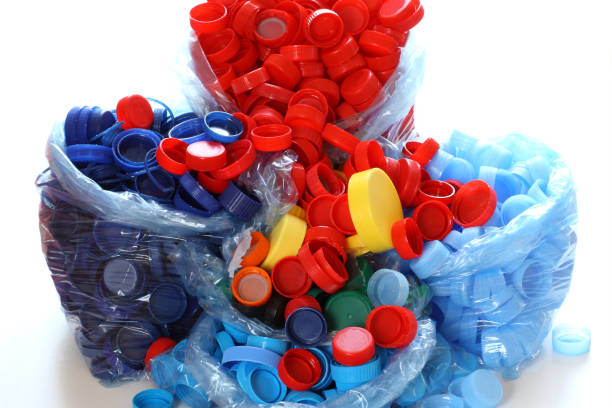 istock Collection of Plastic Bottle Caps for Recycling 1004070562