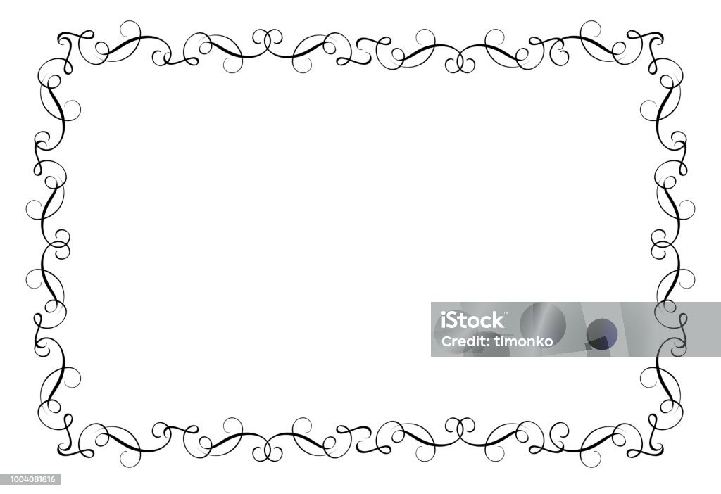 Border Design For Lettering Decorative Frame And Borders Art Calligraphy Lettering Vector ...