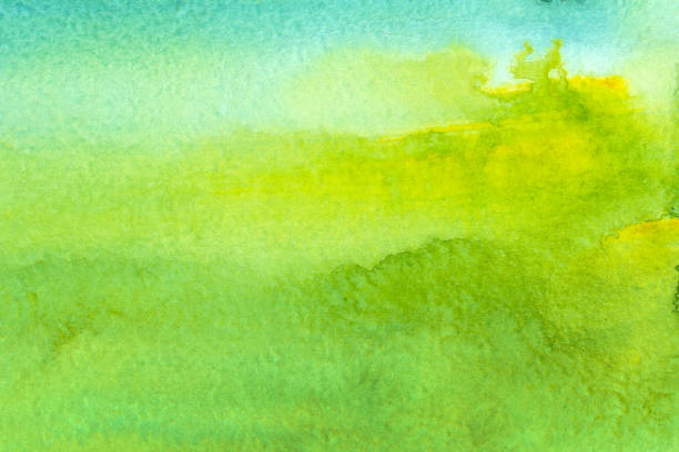 istock Blue green watercolor background 1004089136