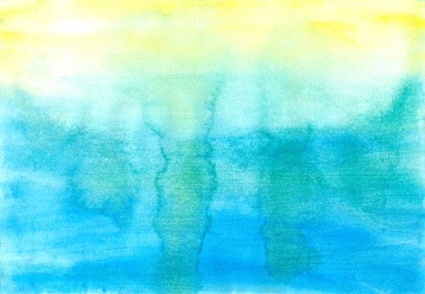 istock Blue green watercolor background 1004089138