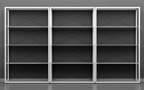 istock white office shelves in front of gray wall 1004089606