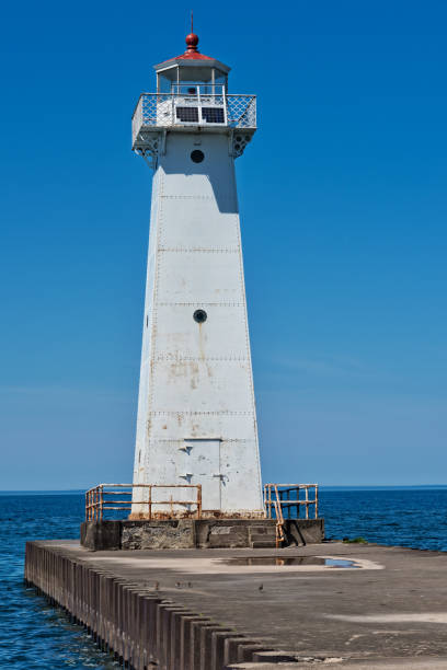 Lighthouse At Sodus Point Sodus Point Outer Lighthouse in New York rochester new york state stock pictures, royalty-free photos & images