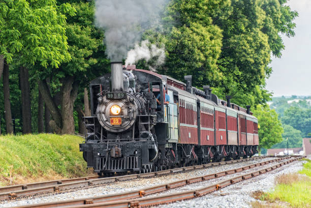Antique locomotive train in Italy