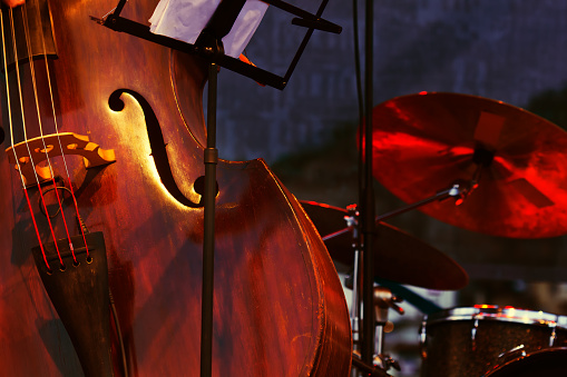 Abstract cello image showing the f hole