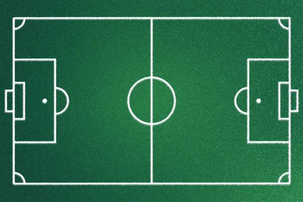 Fabric soccer field grass turf on green cotton panel