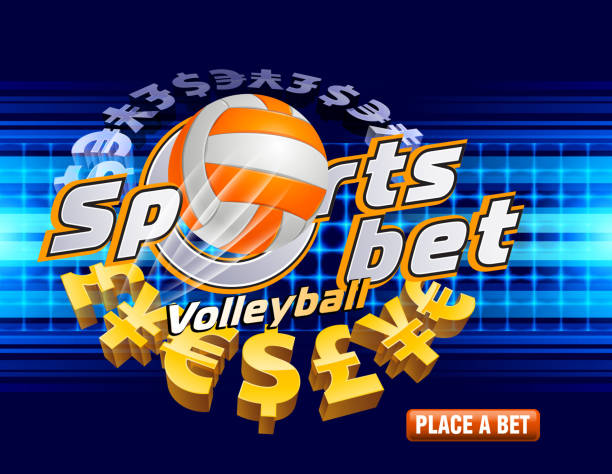 Sports betting volleyball Sports betting volleyball online volleyball free betting stock illustrations