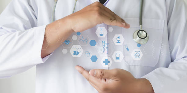 istock connection Medicine doctor work  medical technology or medical network. 1004112846