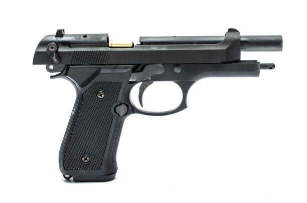 istock pistol with open slide isolated on white 1004118266