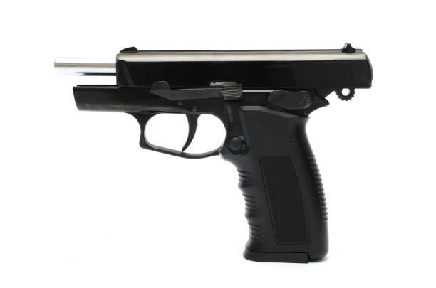 istock pistol with open slide isolated on white 1004118272