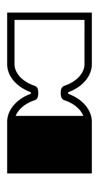 Cosmetics products Best Before End Of Date BBE symbol. Black hourglass icon. vector art illustration