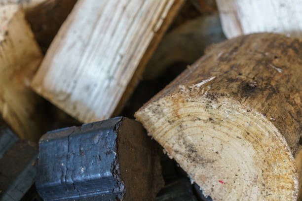 istock Cut wooden logs for a fireplace 1004161528