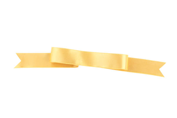 istock Golden ribbon isolated on white background 1004164084
