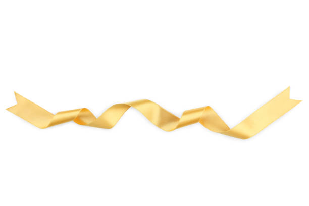 istock Golden ribbon isolated on white background 1004165624