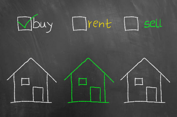 istock Real estate business housing concept on chalkboard 1004183792