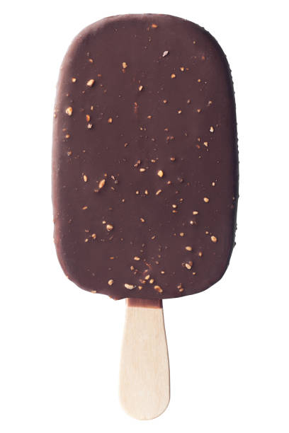istock ice cream covered with chocolate, clipping path, isolated on whi 1004186644