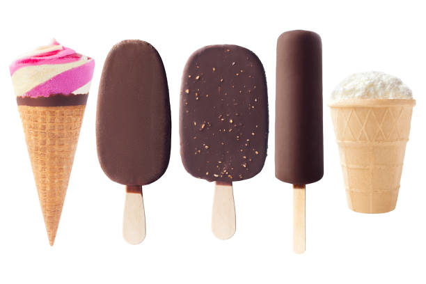 istock set of different types of ice cream, clipping path, isolated on 1004187028