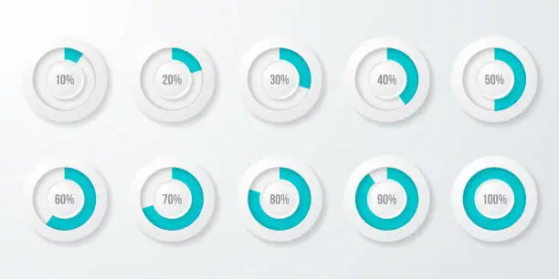 Vector illustration of Infographic pie chart templates. Can be used for chart, graph, data visualization, web design.