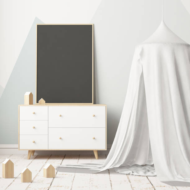 istock mock up chalkboard in the children's room. 3d rendering. 1004194960