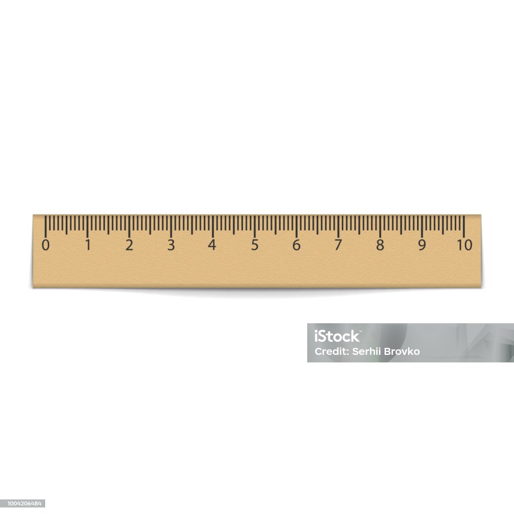 Thước Kẻ Thực Tế Bị Cô Lập Trên Nền Trắng Hình Minh Họa Vector ...