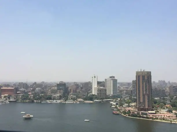 Egypt Cairo Nile view panorama