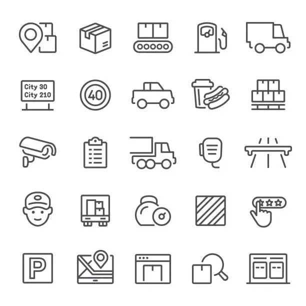 Vector illustration of Shipping Icons