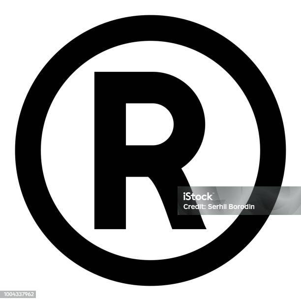 Symbol Copyright Icon Black Color Illustration Flat Style Simple Image Stock Illustration - Download Image Now