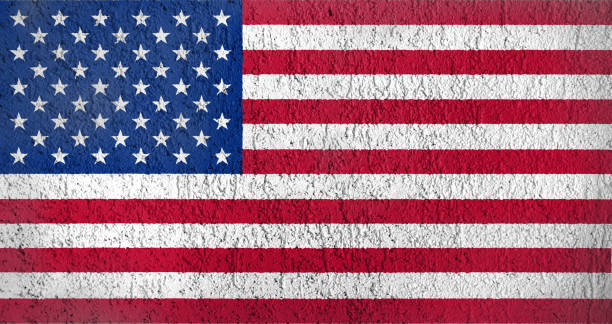 текстура американского флага - sign dirty plaster red стоковые фото и изображения