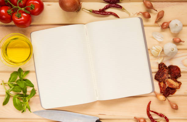 istock Blank cookbook with fresh ingredients for cooking 1004406560