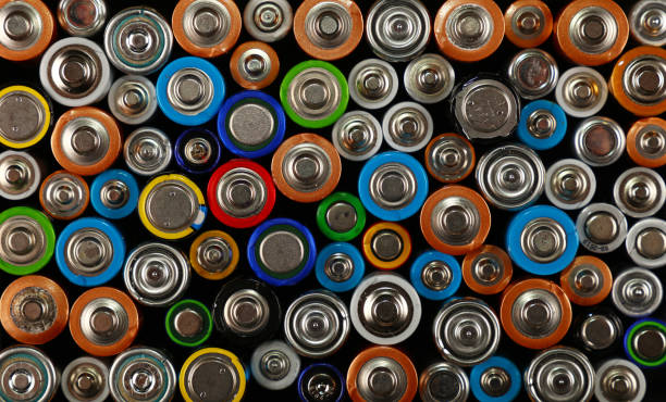 istock Full Frame Shot Of Various Batteries 1004443786
