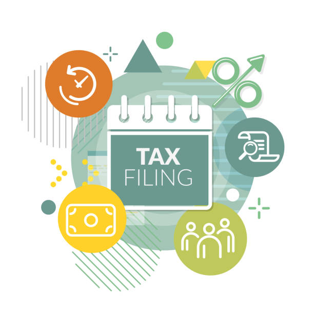 Tax Filing - Abstract - Illustration Tax Filing - Abstract - Illustration as EPS 10 File tax patterns stock illustrations