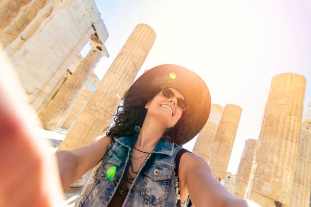 istock Woman tourist in Acropolis - Athens 1004459346