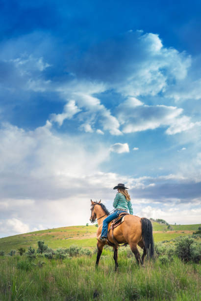 Cowgirl Horseback Riding