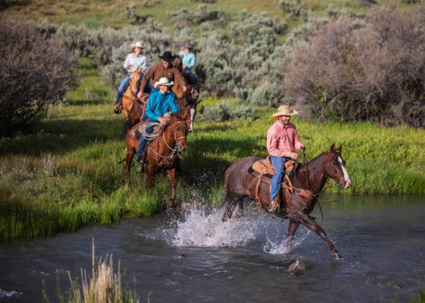 istock Ranchers Riding Across a Stream Utah, USA 1004460868