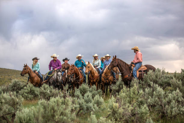 istock Ranchers on horses in Utah, USA 1004463142