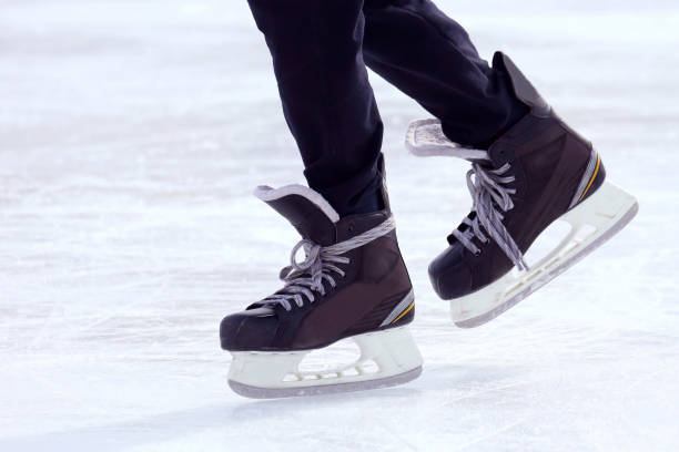 istock feet skating on the ice rink 1004493850