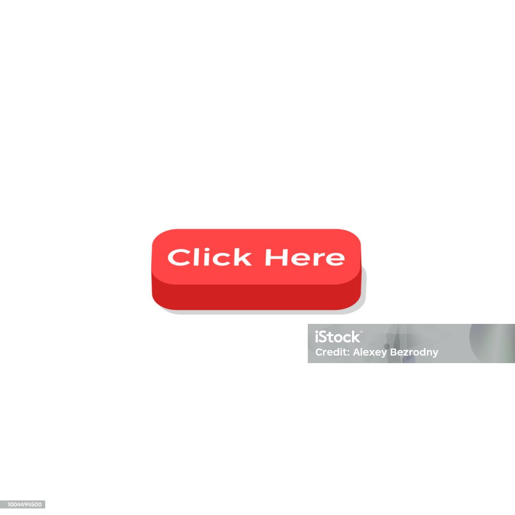 Clicky Red Button Click Here Red Button Stock Illustration - Download Image Now - Black ...