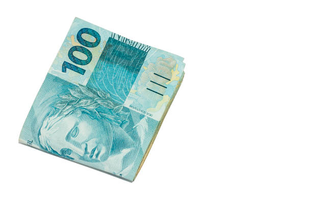 Details in 100 reais notes - Brazilian Money Photography