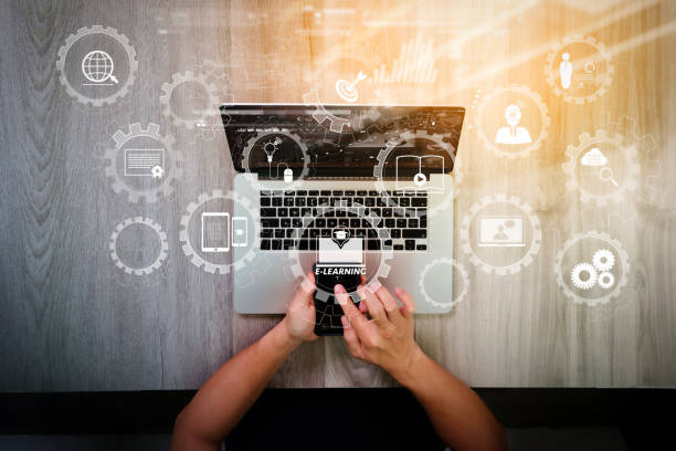istock top view of Designer hand working with laptop computer and smarth phone and digital tablet on wooden desk as responsive web design concept 1004503124