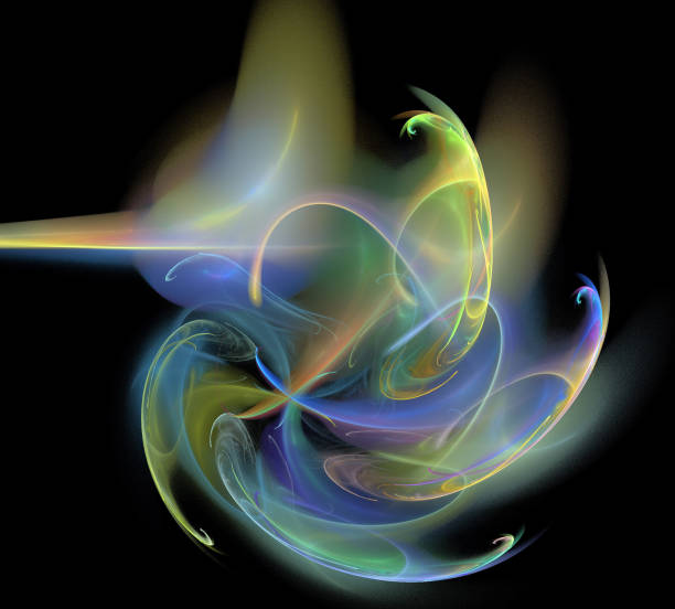 istock image of one Digital Fractal on Black Color 1004503684