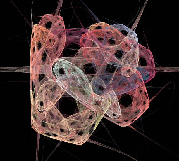 istock image of one Digital Fractal on Black Color 1004503880