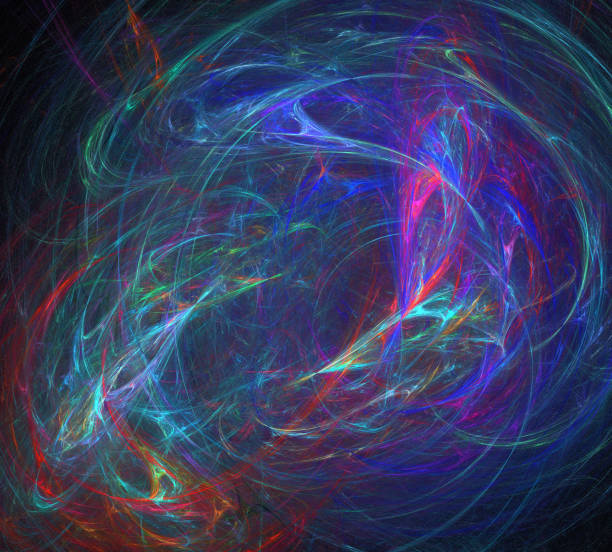 istock image of one Digital Fractal on Black Color 1004504066