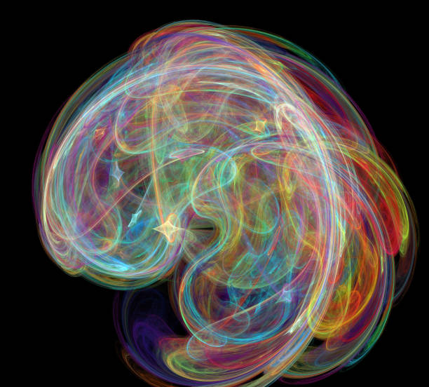istock image of one Digital Fractal on Black Color 1004504494