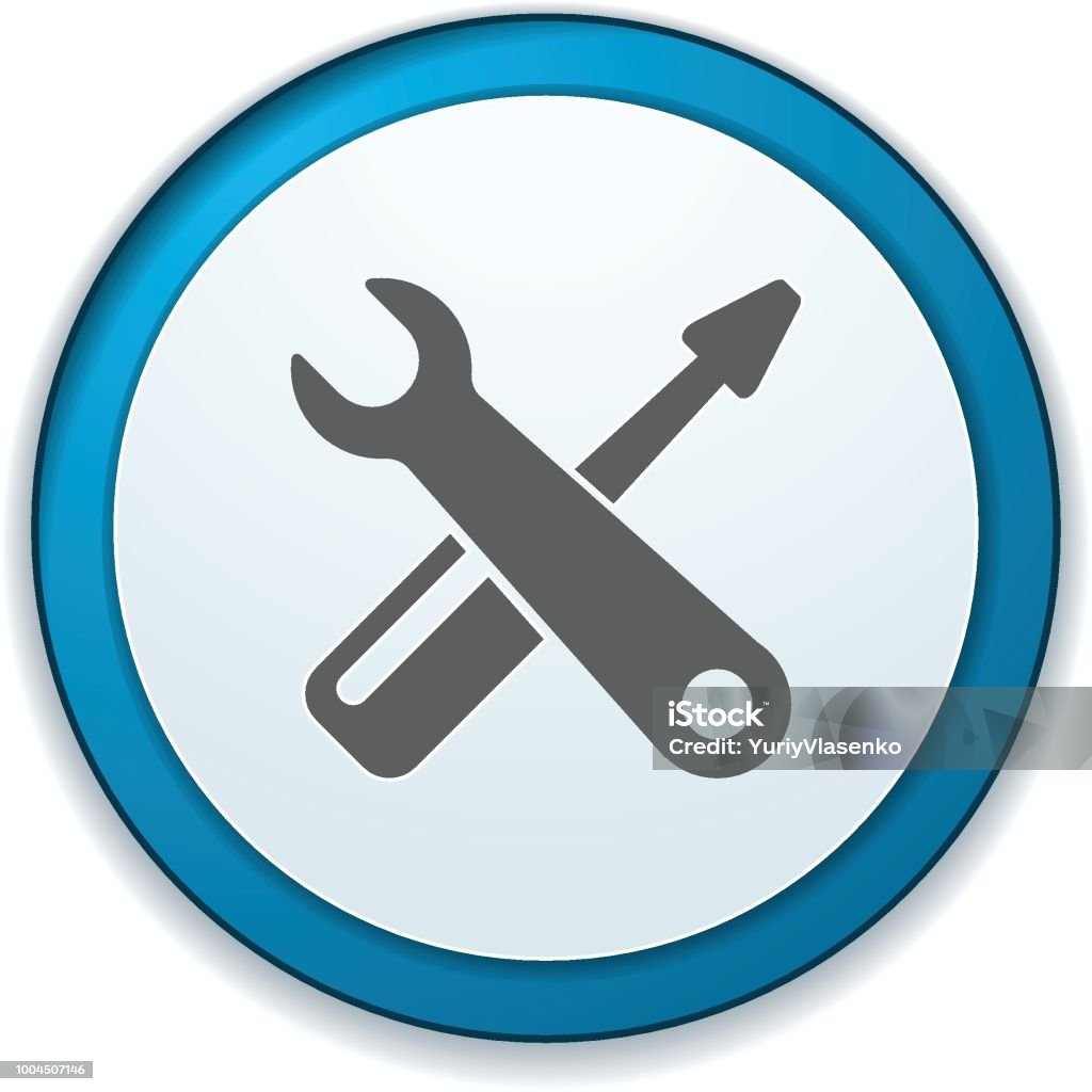 Settings Tool Button Stock Illustration - Download Image Now ...