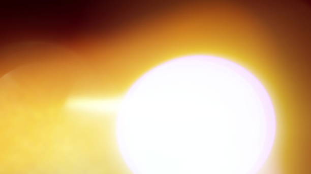 istock Real Lens Flare Shot in Studio over Black Background 1004537734