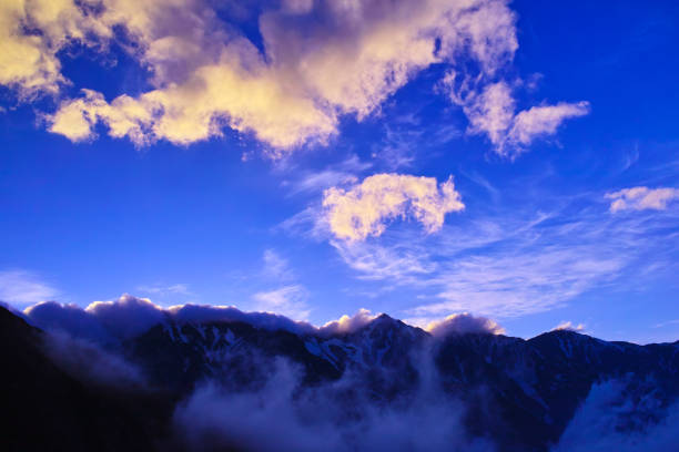 Cloud that shines in the sunset and Shirouma sanzan