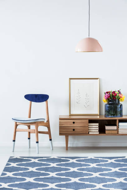istock Vintage blue living room interior 1004564384