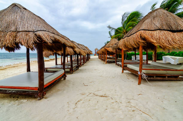 istock Cabanas on a Beach in Riviera Maya Mexico 1004641532