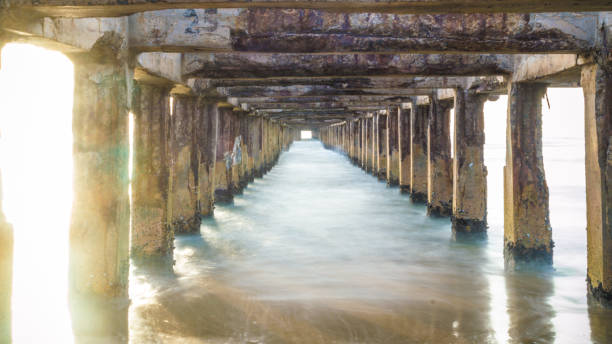 istock Thalankuppam Sea Shore Pier, Chennai 1004641606