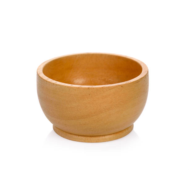istock Wooden bowl isolated on White Background 1004644188