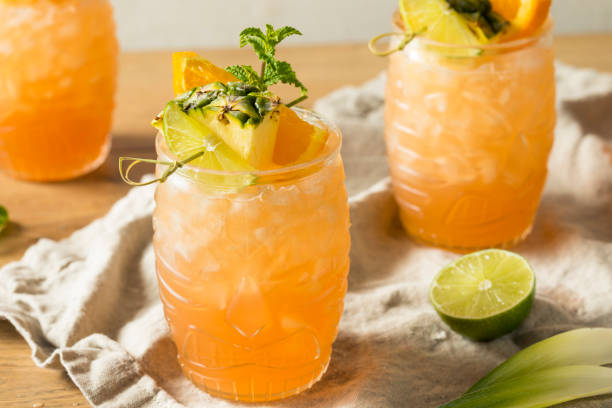 Refreshing Summer Tiki Cocktail Drink